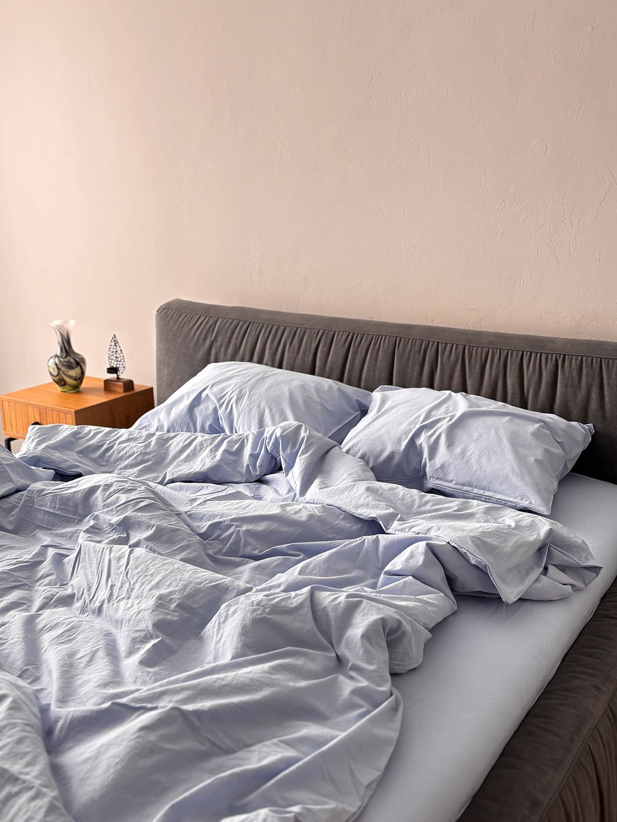 Комплект постільної білизни із вареної бавовни Blue