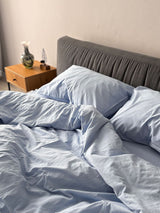 Комплект постільної білизни із вареної бавовни Blue