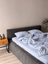 Комплект постільної білизни із вареної бавовни Blue