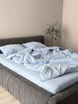 Комплект постільної білизни із вареної бавовни Blue