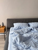 Комплект постільної білизни із вареної бавовни Blue