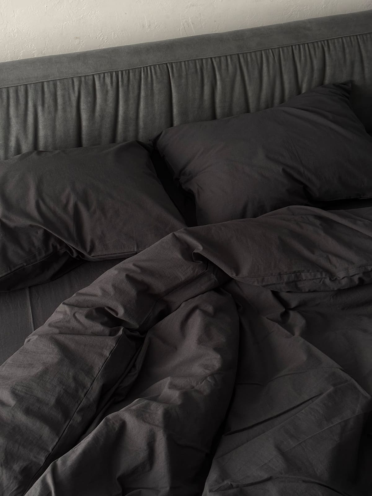 Комплект постільної білизни із вареної бавовни Graphite