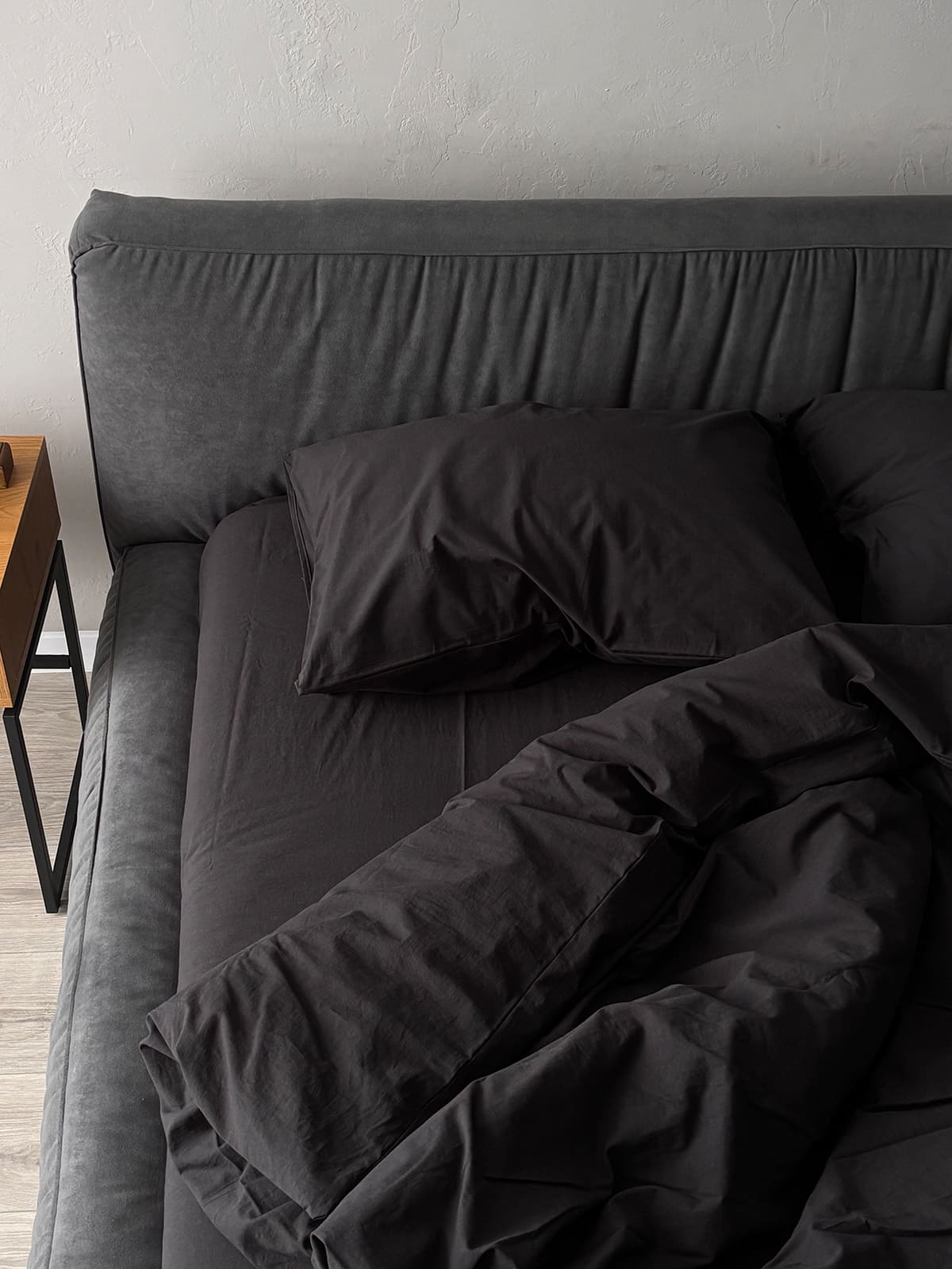 Комплект постільної білизни із вареної бавовни Graphite