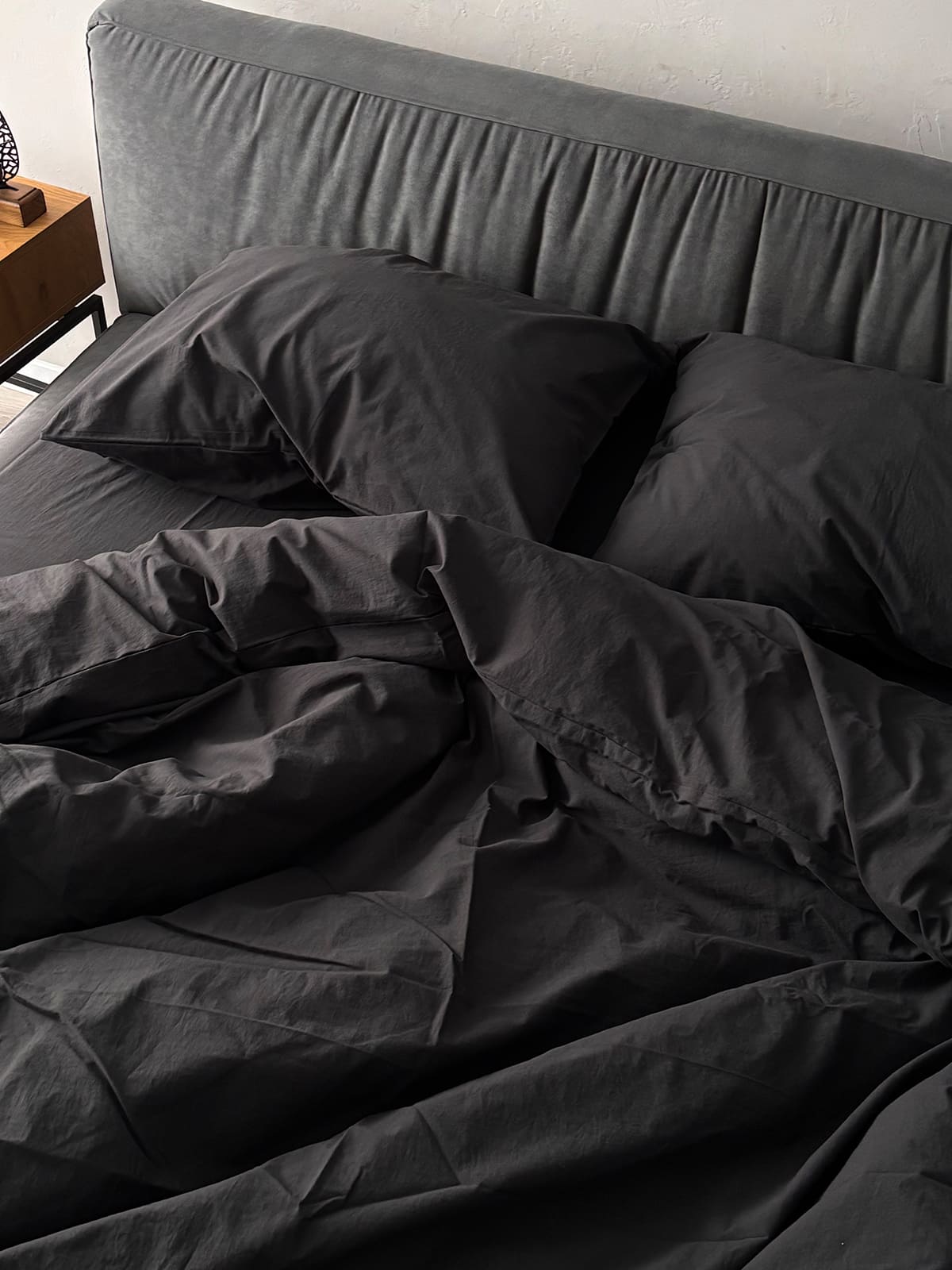 Комплект постільної білизни із вареної бавовни Graphite