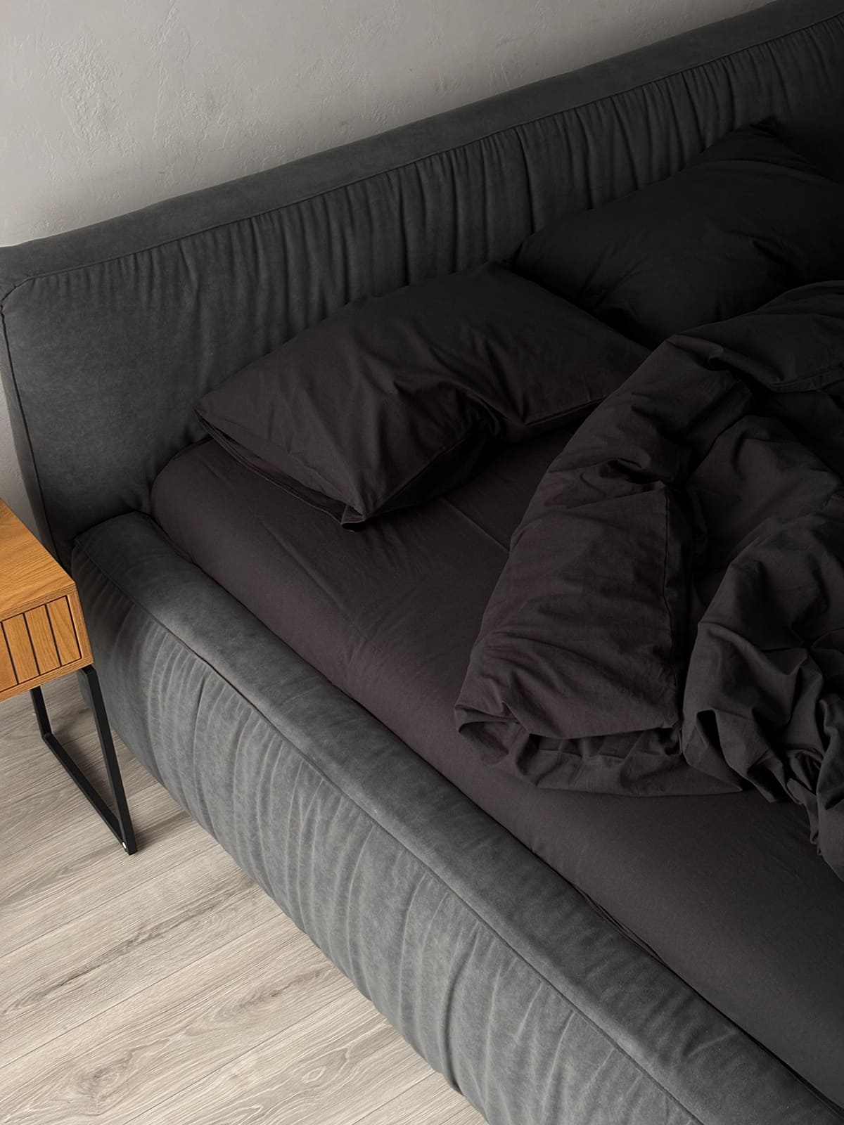 Комплект постільної білизни із вареної бавовни Graphite