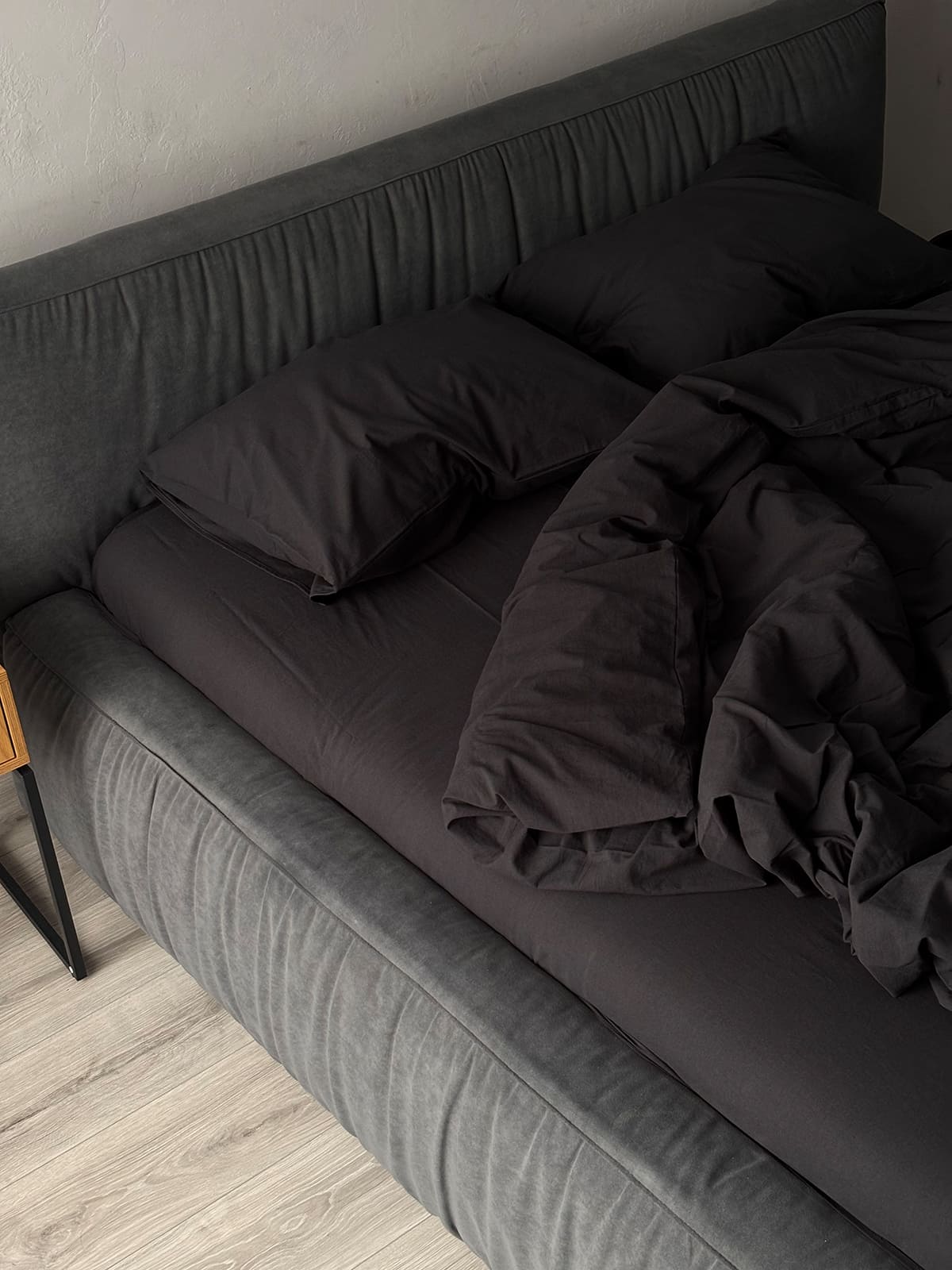 Комплект постільної білизни із вареної бавовни Graphite