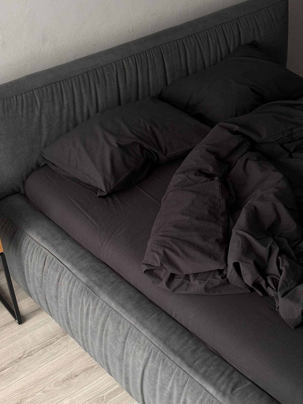 Комплект постільної білизни із вареної бавовни Graphite