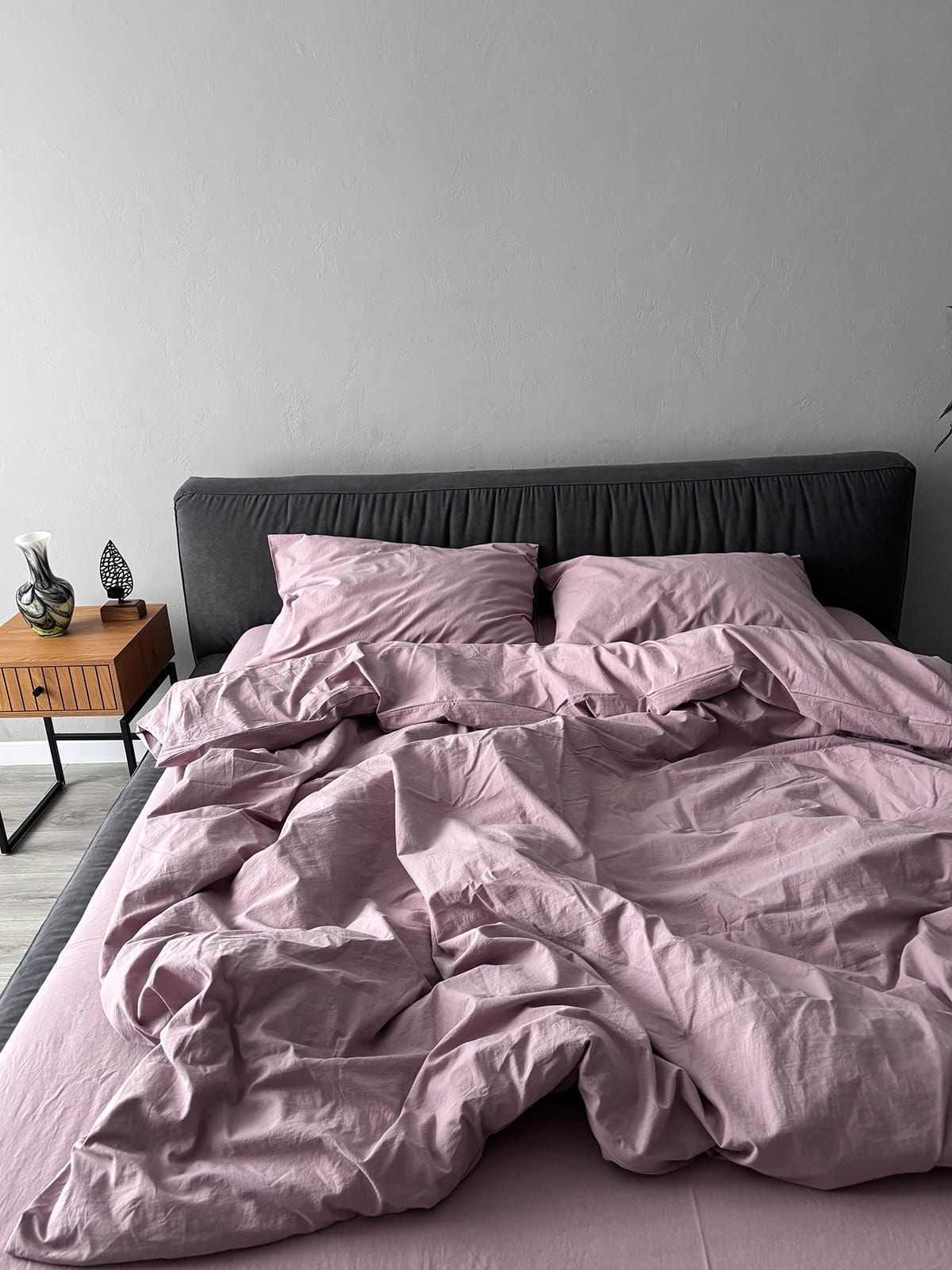 Комплект постільної білизни із вареної бавовни Lilac