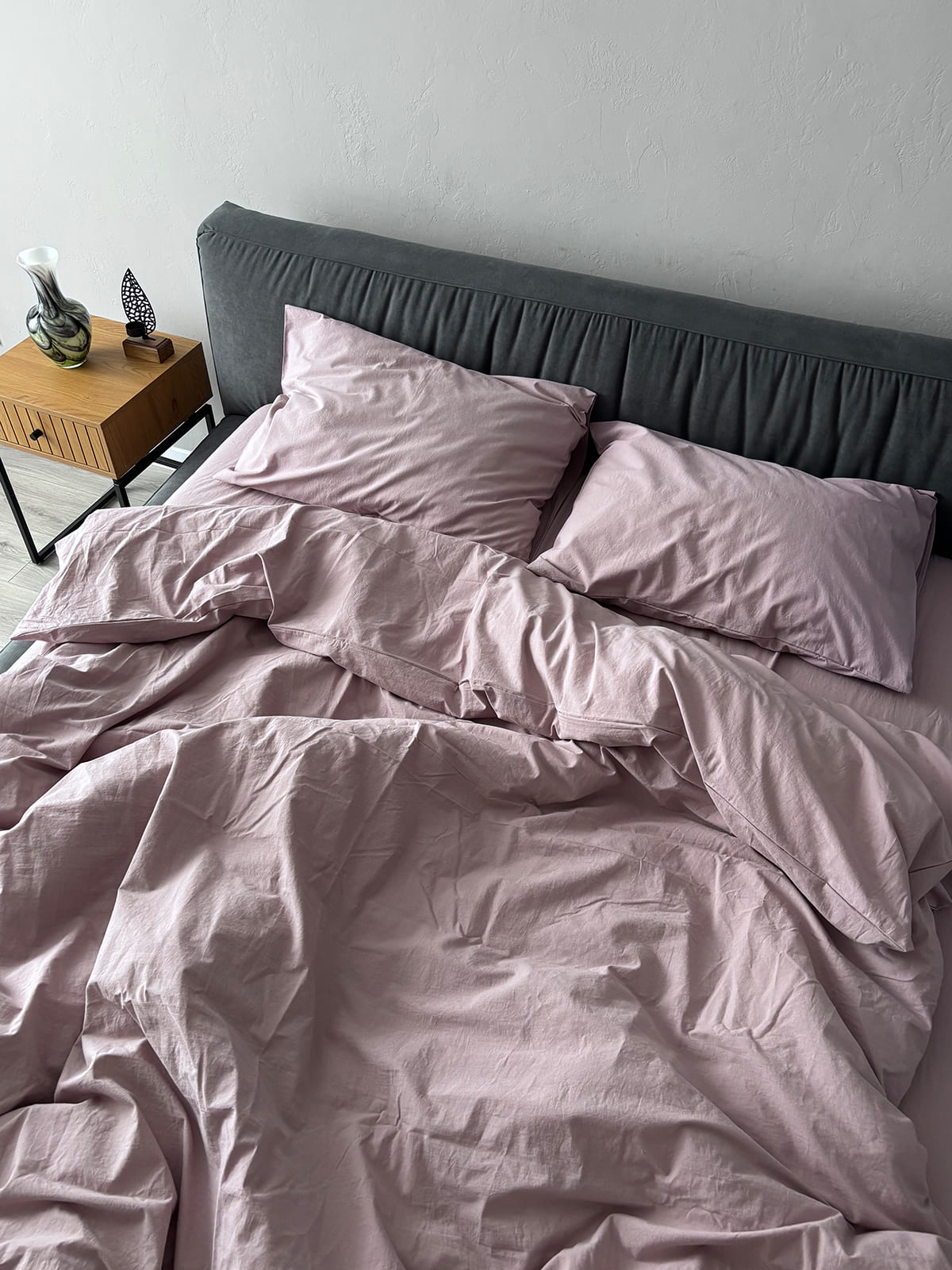 Комплект постільної білизни із вареної бавовни Lilac