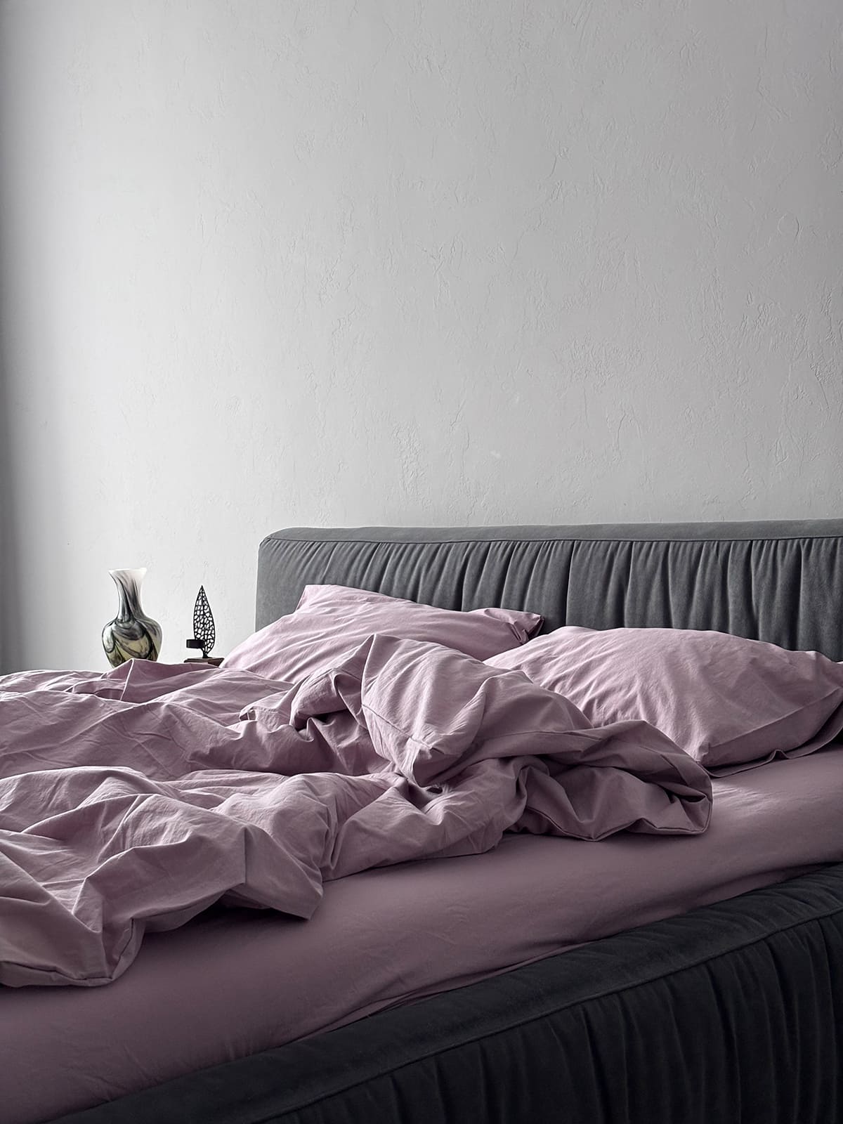 Комплект постільної білизни із вареної бавовни Lilac