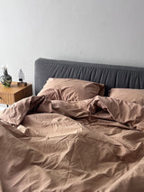 Комплект постільної білизни із вареної бавовни Beige