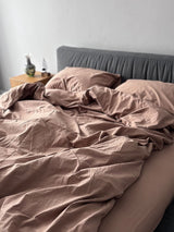 Комплект постільної білизни із вареної бавовни Beige