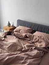 Комплект постільної білизни із вареної бавовни Beige