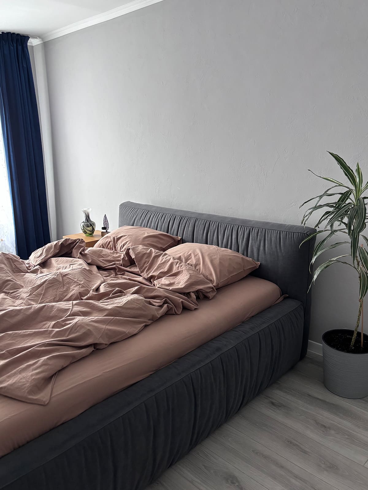 Комплект постільної білизни із вареної бавовни Beige