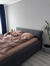 Комплект постільної білизни із вареної бавовни Beige