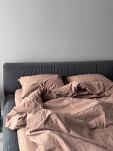 Комплект постільної білизни із вареної бавовни Beige