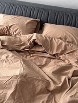 Комплект постільної білизни із вареної бавовни Beige