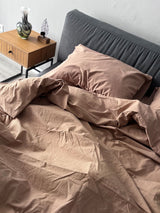 Комплект постільної білизни із вареної бавовни Beige