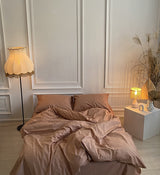 Комплект постільної білизни із ранфорсу Beige