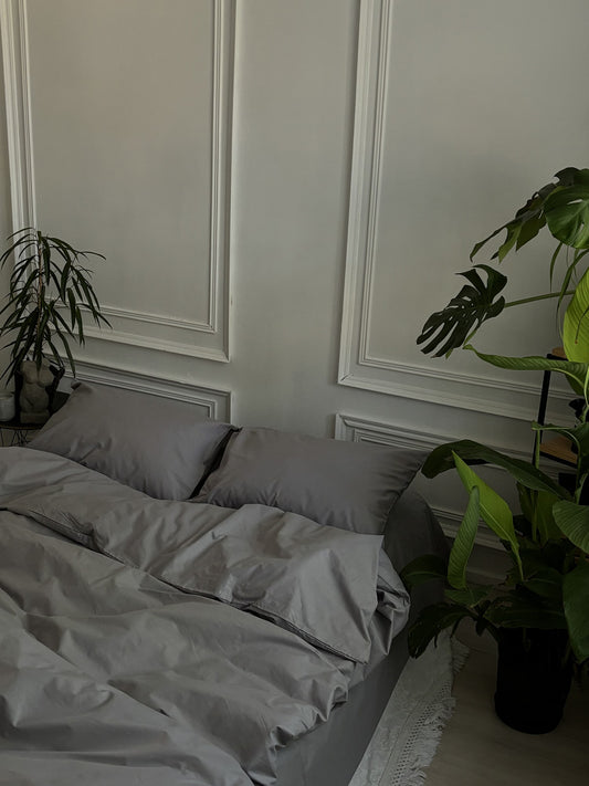 Комплект постільної білизни із ранфорсу Light Gray
