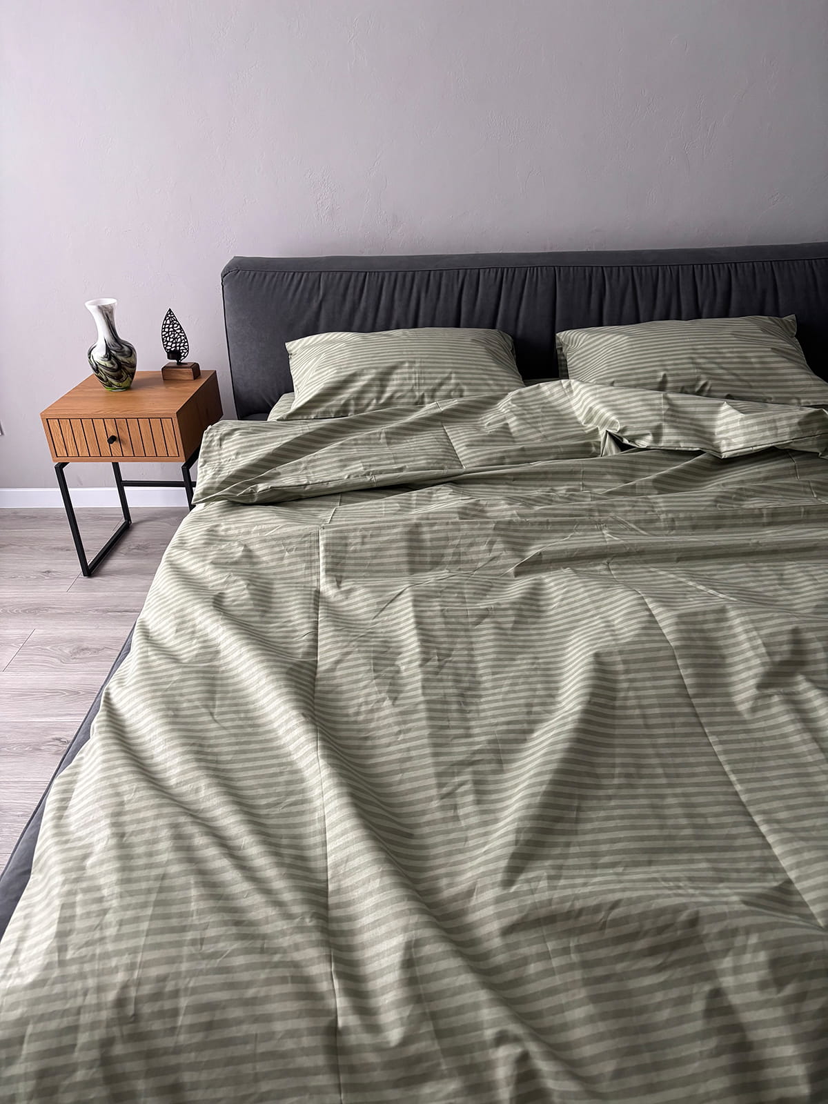 Комплект постільної білизни із бязі Olive Stripe
