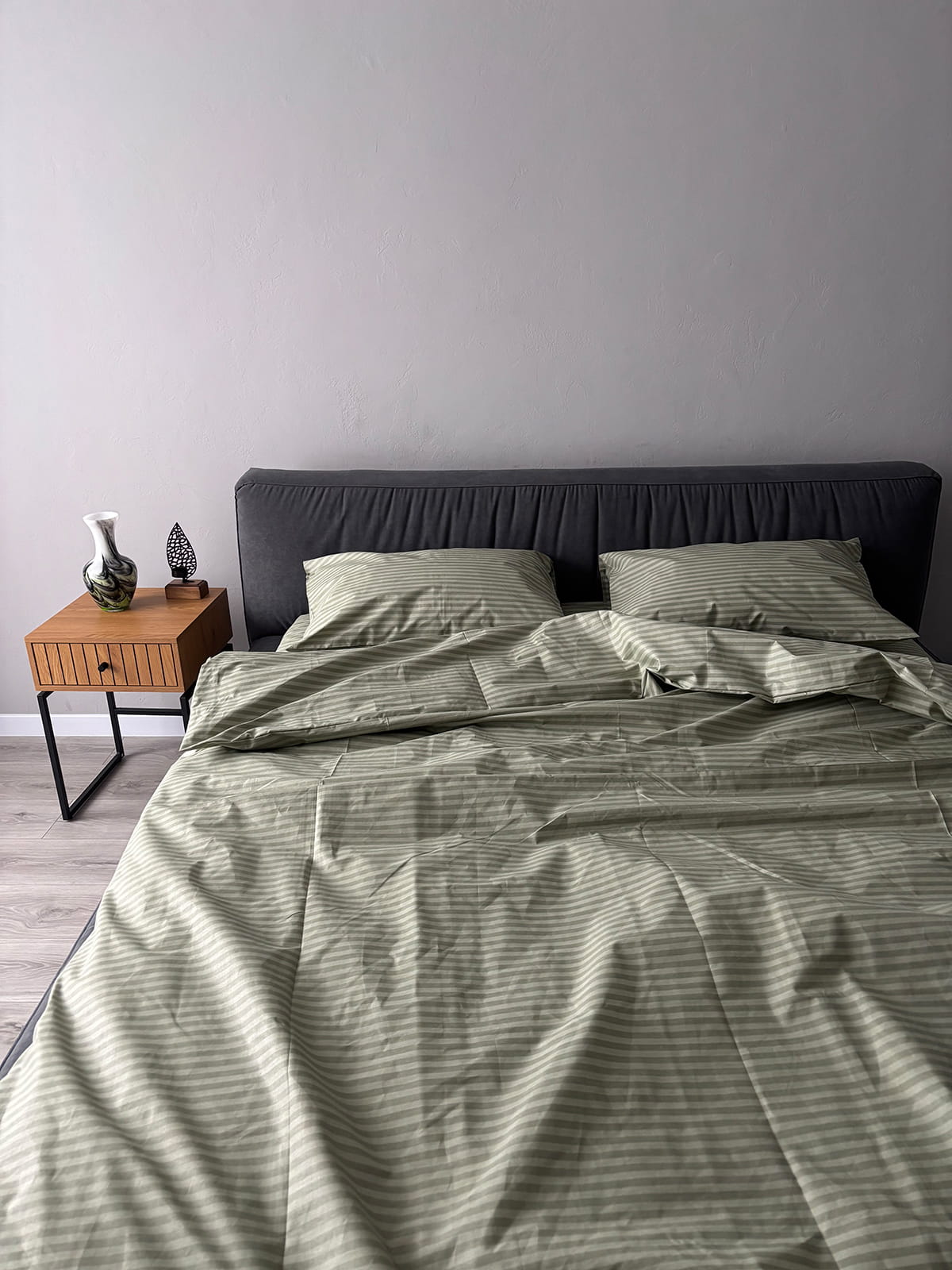 Комплект постільної білизни із бязі Olive Stripe
