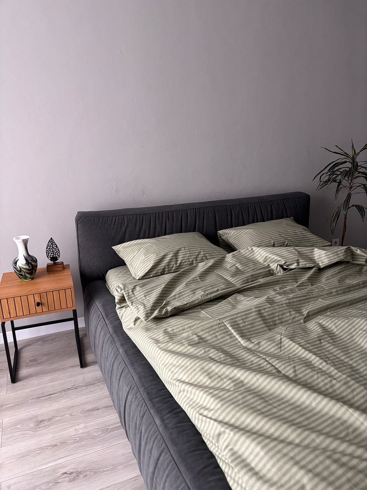 Комплект постільної білизни із бязі Olive Stripe