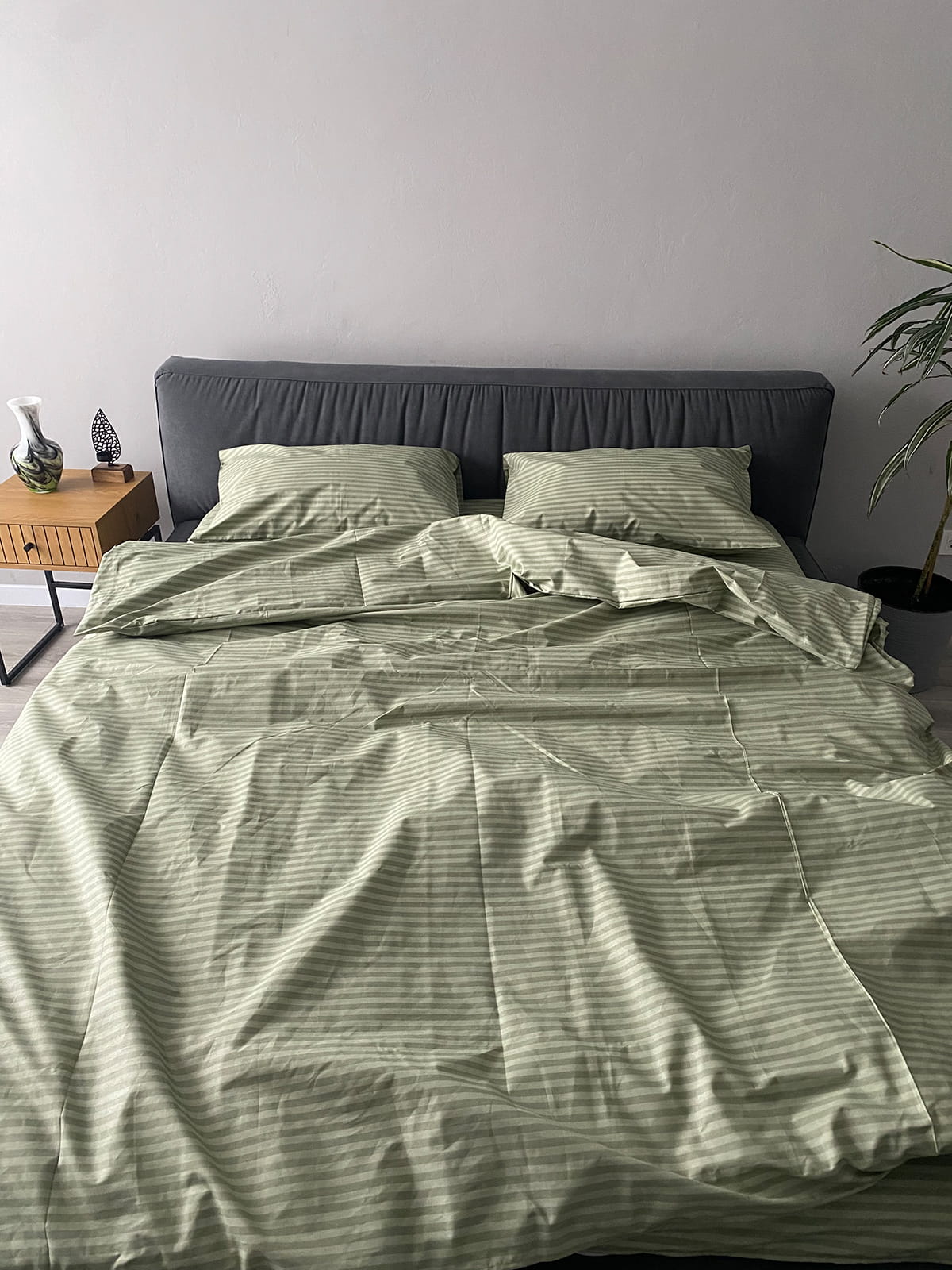 Комплект постільної білизни із бязі Olive Stripe