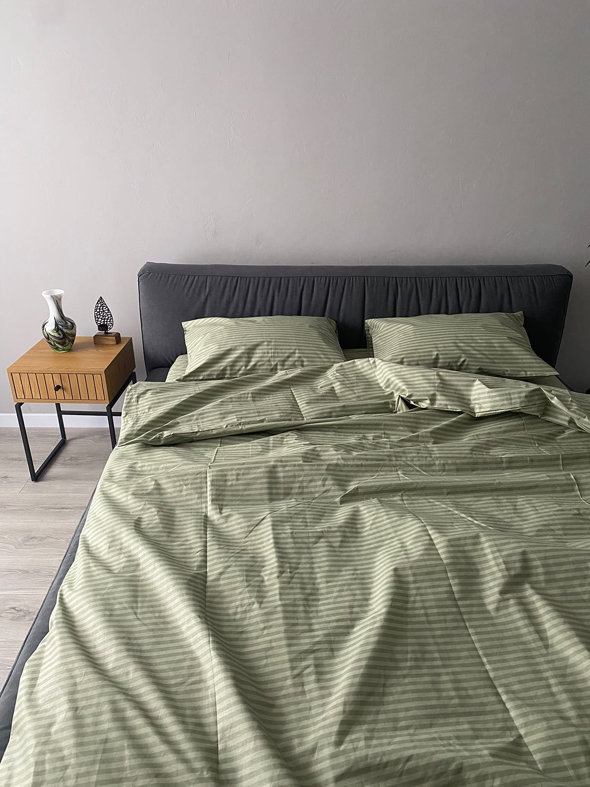 Комплект постільної білизни із бязі Olive Stripe