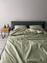 Комплект постільної білизни із бязі Olive Stripe