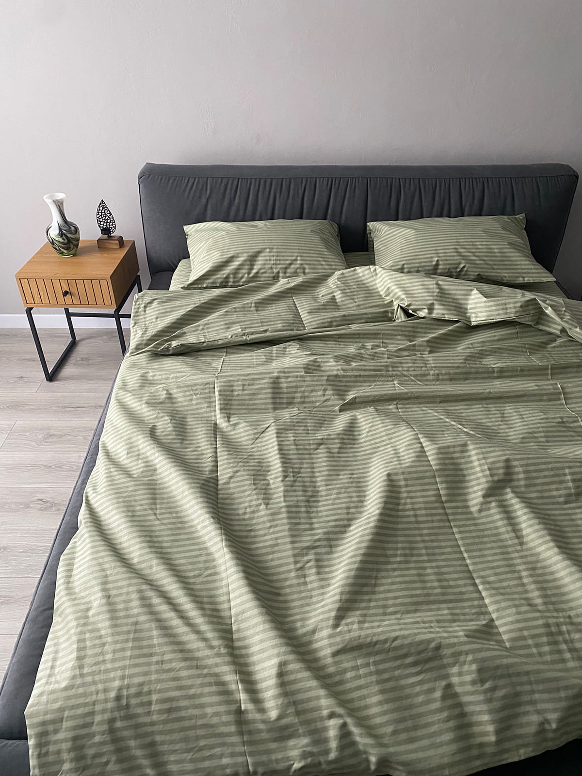 Комплект постільної білизни із бязі Olive Stripe