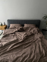 Комплект постільної білизни із ранфорсу Cappuccino Marble