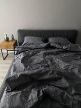 Комплект постільної білизни із ранфорсу Graphite Marble