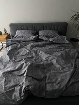 Комплект постільної білизни із ранфорсу Graphite Marble