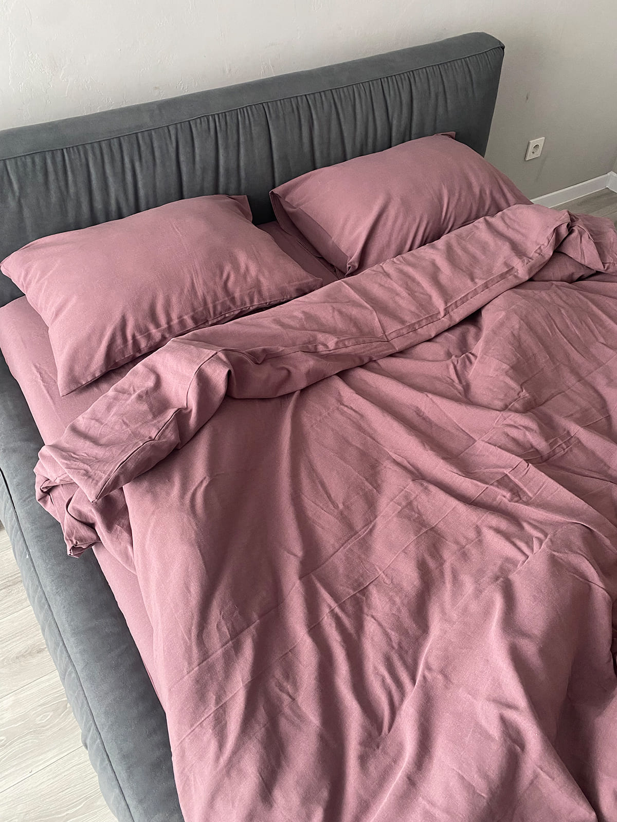 Комплект постільної білизни із вареної бавовни Rose