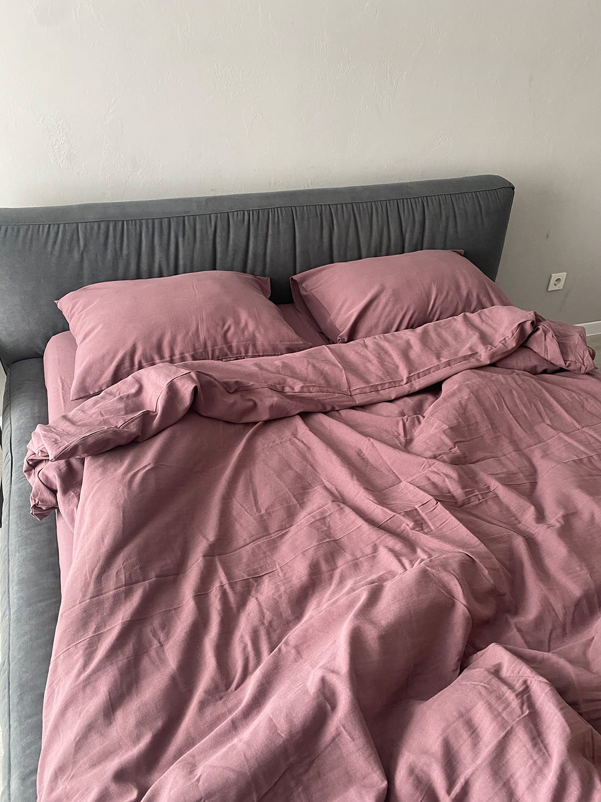 Комплект постільної білизни із вареної бавовни Rose