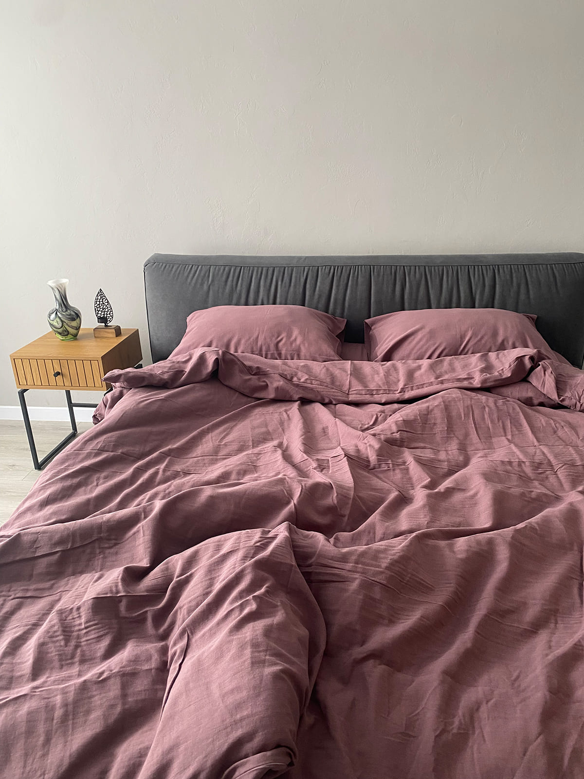 Комплект постільної білизни із вареної бавовни Rose