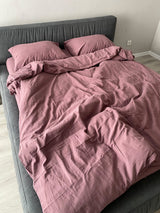 Комплект постільної білизни із вареної бавовни Rose