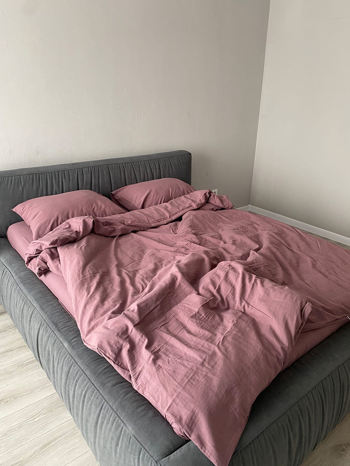 Комплект постільної білизни із вареної бавовни Rose