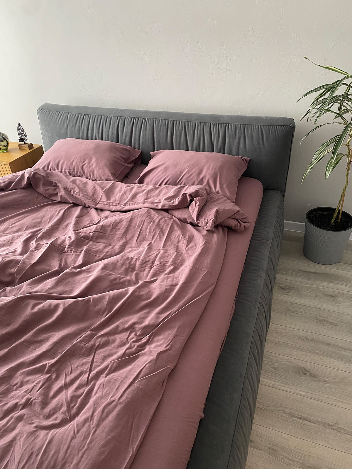 Комплект постільної білизни із вареної бавовни Rose