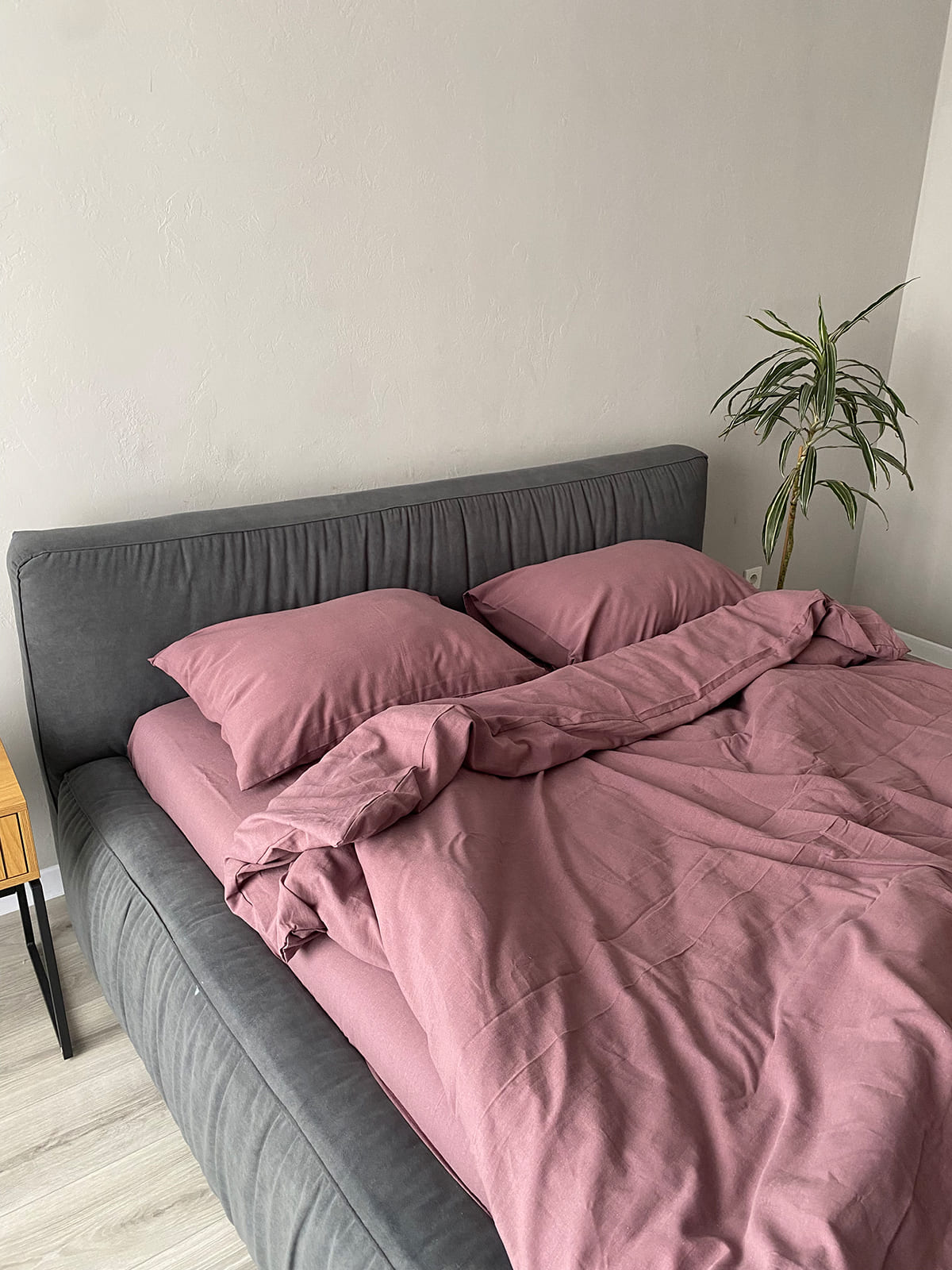 Комплект постільної білизни із вареної бавовни Rose