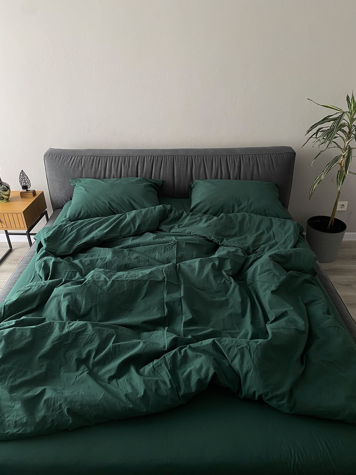 Комплект постільної білизни із вареної бавовни Emerald