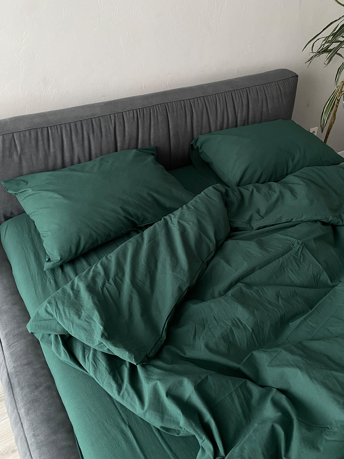 Комплект постільної білизни із вареної бавовни Emerald