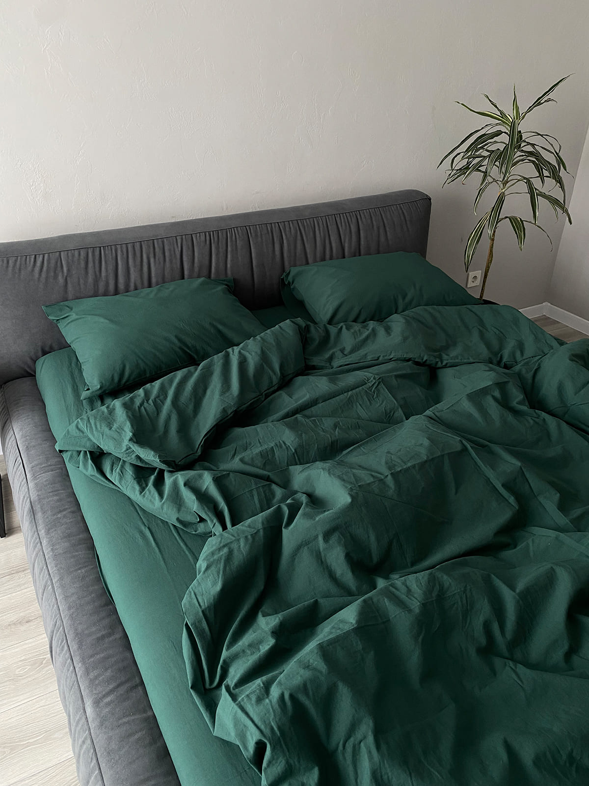 Комплект постільної білизни із вареної бавовни Emerald