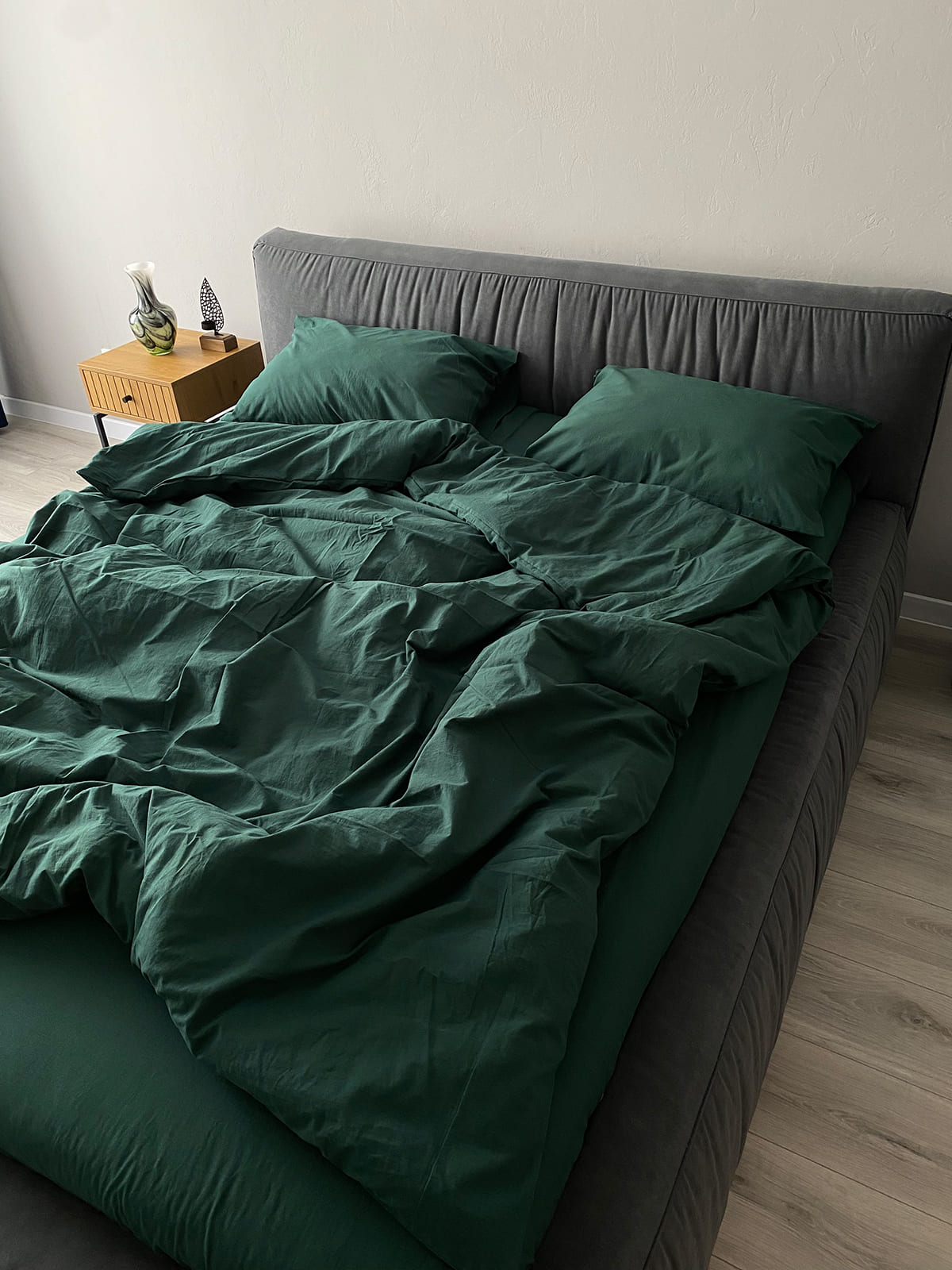 Комплект постільної білизни із вареної бавовни Emerald
