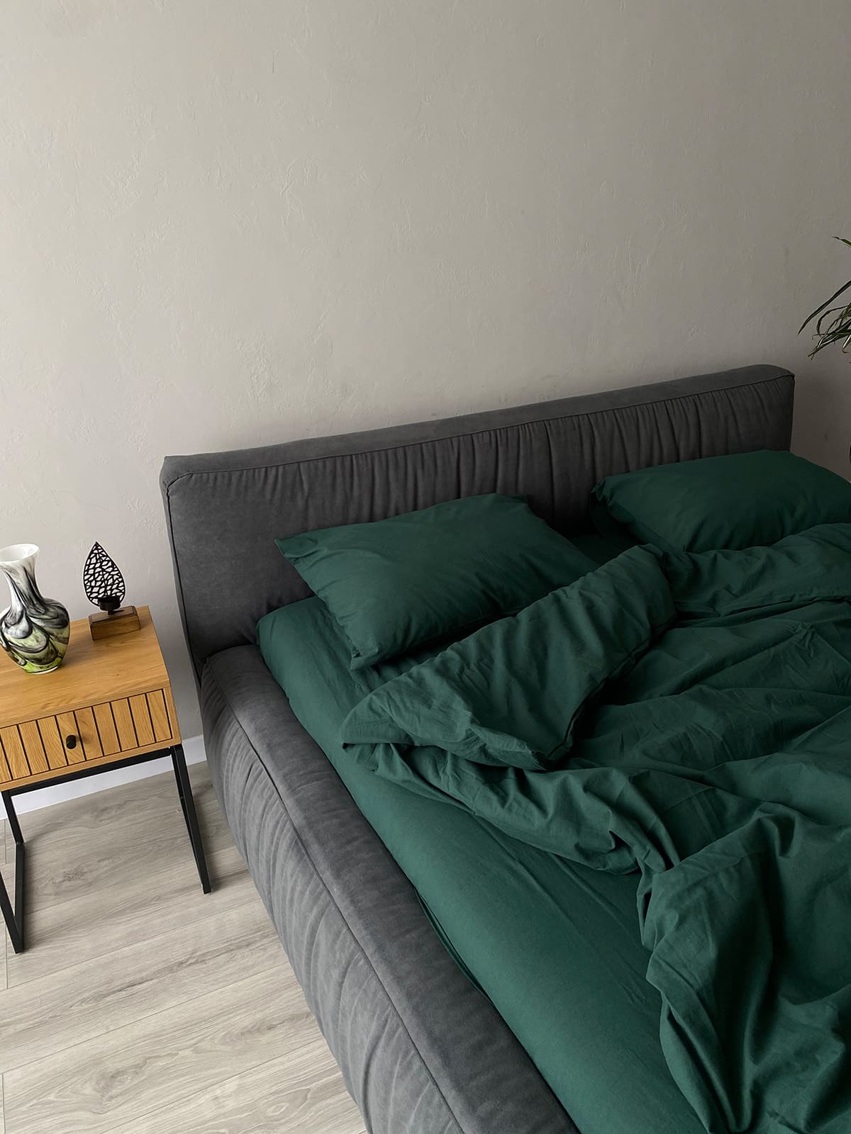 Комплект постільної білизни із вареної бавовни Emerald