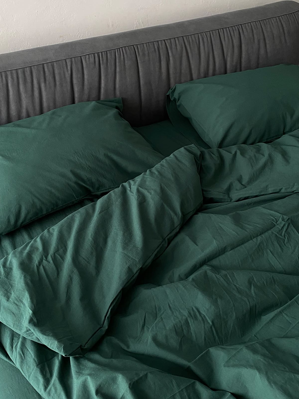 Комплект постільної білизни із вареної бавовни Emerald