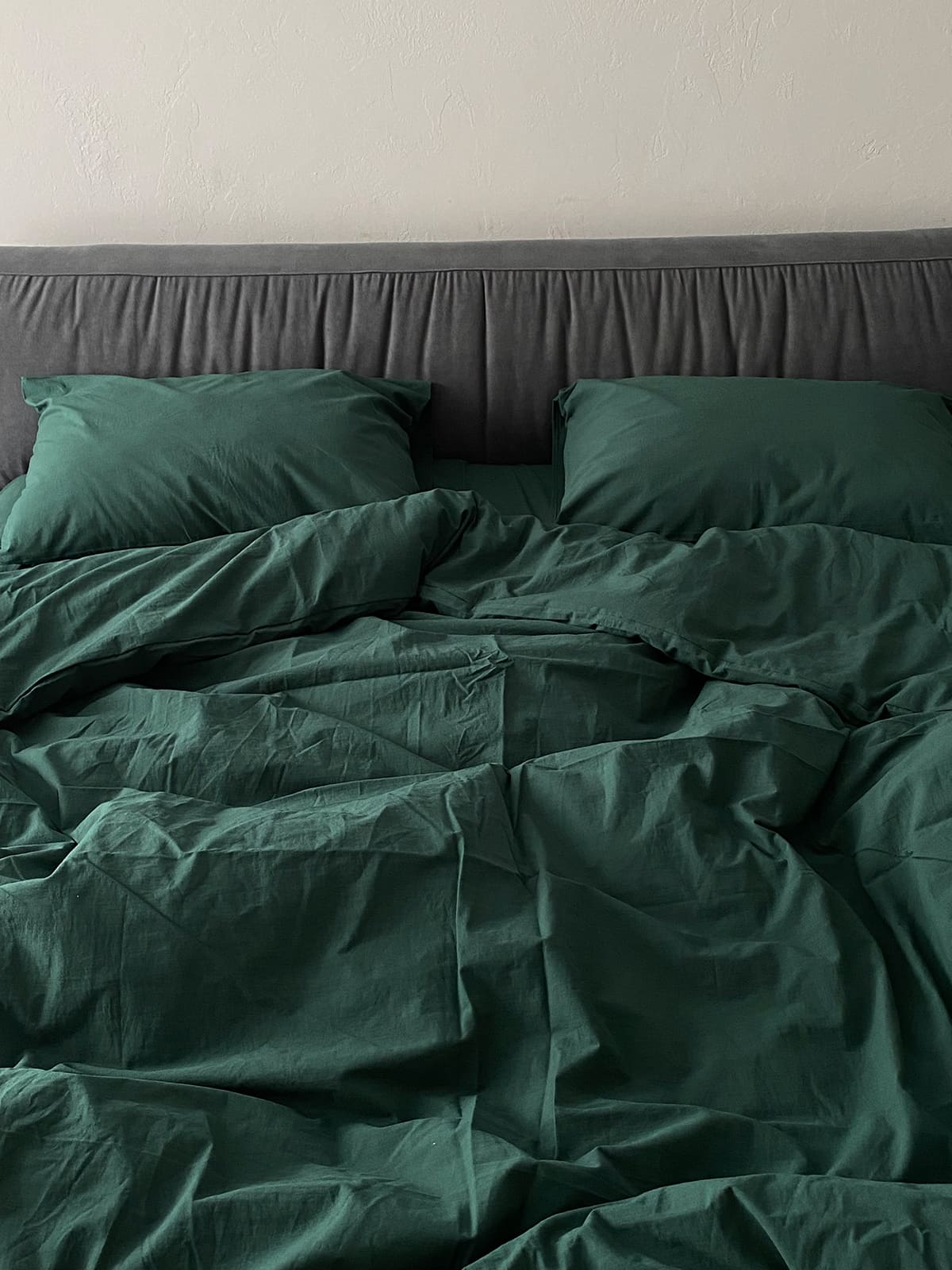 Комплект постільної білизни із вареної бавовни Emerald