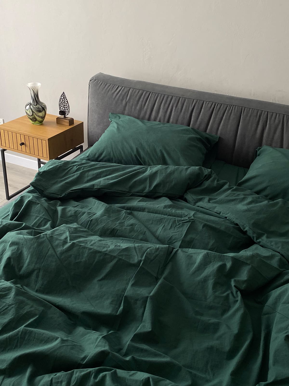 Комплект постільної білизни із вареної бавовни Emerald