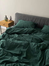 Комплект постільної білизни із вареної бавовни Emerald